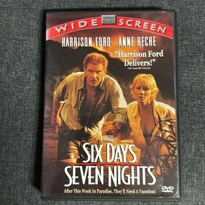Six Days, Seven Nights (DVD, 1998 Touchtone WS) Harrison Ford Anne Heche 1-Owner